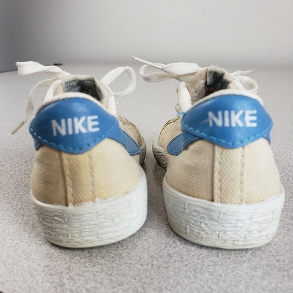 Nike Kids white canvas Comfort Round Toe Lace Up Low Top Sneaker Shoes Size 2 - Picture 3 of 6